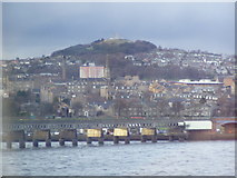 NO3931 : Dundee Law from a train on the Tay Bridge by Ewen Rennie