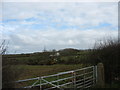 View across fields towards Gydros