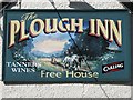 SJ1226 : Plough Inn sign, Llanrhaeadr Ym Mochnant by Richard Green