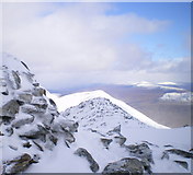 NM9698 : At the summit of Sgurr Mor by Richard Law