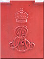 Edward VII postbox, John Street / Northington Street, WC1 - royal cipher