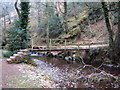 SS8944 : Footbridge over Horner Water by Rod Allday