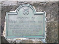 Commemorative plaque, Victoria Park, Leamington Spa