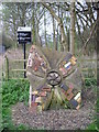 Sculpture at entrance to Trevor Basin