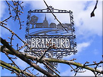 TM1246 : Bramford Village Sign by Geographer
