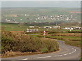 Ashford as seen from the B3232 at Prospect Corner.