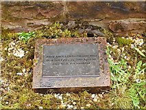 NS3975 : Plaque at the site of John Aroll's gravestone by Lairich Rig