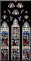 TG2703 : St Andrew, Framingham Pigot, Norfolk - Window by John Salmon