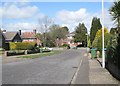 Approaching the junction of Briar Close and Church Lane