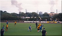 ST3386 : Newport Stadium with Llanwern Steelworks in the background by Steve Daniels