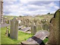 Some toppled gravestones at Calfaria Chapel, Login.