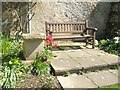 Memorial bird fountain in the churchyard at St Mary