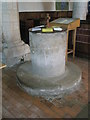 The font at St Mary