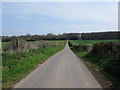 TR0946 : Looking E towards Doves Wood along road to Bodsham by Nick Smith