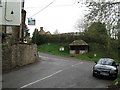 The White Horse Inn opposite Public Notice board and Bus shelter