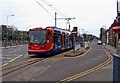 Sheffield Supertram No. 102 arriving at Malin Bridge terminus