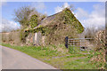 Old barn on lane near bridge over the Nant Cwmffrwd