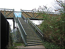 TR0260 : Steps up to footbridge by David Anstiss