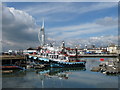 Boats Moored in Camber Dock