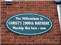 Millennium sign on Living Waters premises, 81 Main Road, Darnall