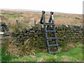 SD9738 : Ladder stile to open moorland by John H Darch