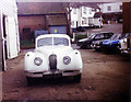 Jaguar XK120 at Garage in Goudhurst Centre