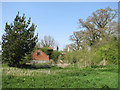 Ruined buildings in a field