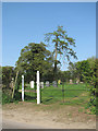 Footpath through churchyard gate