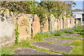 Gravestones beside the wall of the United Free Church - Cowbridge