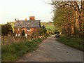 Old cottages by the church at Gilston