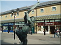 TQ8109 : Statue of Cricketer in Hastings town centre by Paul Gillett