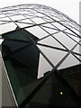 Looking up 30 St Mary Axe EC3 from its base