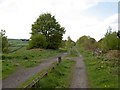 A footpath crosses the former railway line now part of the Trans Pennine Trail