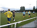 Free kick about to be taken at the 2009 Portsmouth Senior Cup Final