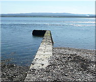 NH7455 : Stone jetty by Chanonry Point lighthouse by Russel Wills