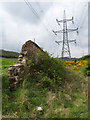 Wall at covered reservoir below Eston Hills