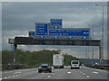 TQ3252 : M25 Motorway, Westbound, One Mile to Junction 7 For The M23 by Roy Hughes