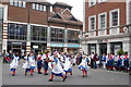 Morris dancers in Rose Square, Canterbury