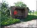 Honeydon bus shelter and post box