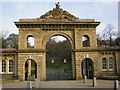 The main entrance to Corporation Park, Blackburn