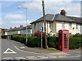 Telephone box at the junction of Trenewydd with Newgate Street