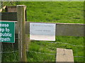 Warning notice near Spring Hill, Grendon Underwood