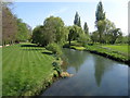 The view from Blunham bridge of the upstream River Ivel