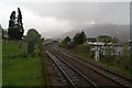 The station, and the coach and lorry park, from the cemetery