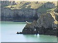 SR9994 : Natural arches near Barafundle Bay by Nigel Davies