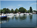 Boats near Molesey Lock