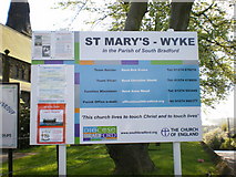 SE1526 : St Mary's Church, Wyke, Sign by Alexander P Kapp