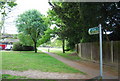 Footpath leads off North Heath Lane