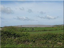 SH3181 : Polythene covered drumlin crop land at Llanfairynghenedl by Eric Jones