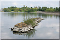 SP4568 : Draycote Water rock 'island' by Andy F